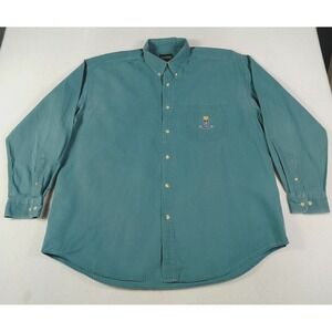 Vintage Specialty Collection Shirt Mens‎ XL Green Embroidered Crest Button Down